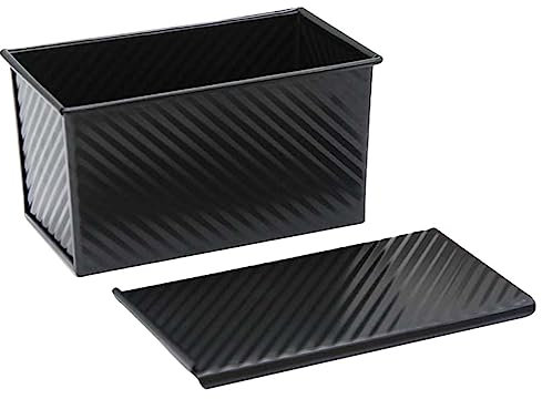 NAMOARLY Molde Corrugado Para Tostadas De Acero Inoxidable Tapa Molde Para Hornear Tostadas Antiadherente Para Pasteles y Pan