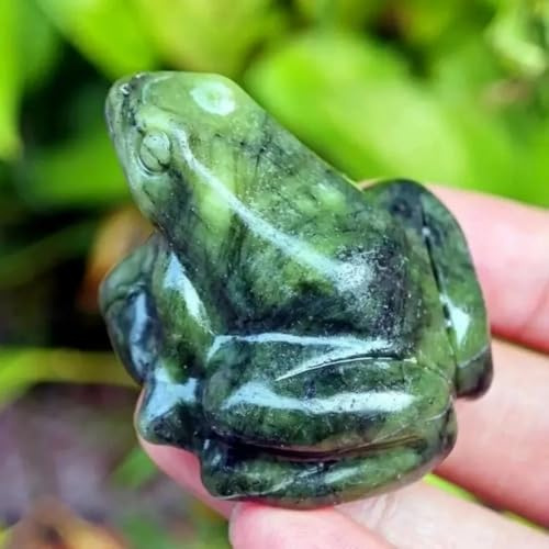 FQHIDMOMX 1 stück Kristall Schnitzereien Xiuyan Jade Frosch Quarz Tier Kristalle Frosch Figurine Handwerk