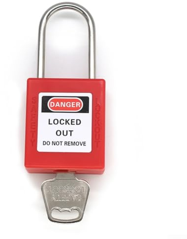Lockout Tagout Lock - Confezione da 2 lucchetti di sicurezza in acciaio inossidabile con funzione di conservazione delle chiavi, per manutenzione e sicurezza industriale
