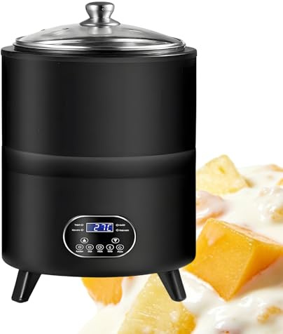 Ymnogjie 8/12 L Macchina Yogurt Multifunzione,Macchina Fermentazione Yogurt Commerciale,Yogurtiera Grande capacità,Yogurtiera Professionale,per Produzione Yogurts Grandi Quantità 8L-Black