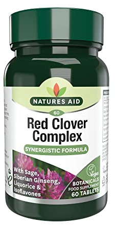Natures Aid Red Clover Complex Supplement – 60 Tablets | With Isoflavones, Sage, Ginseng & Liquorice, Supports Women's Health, Hormonal Balance & Menstrual Comfort, Vegan