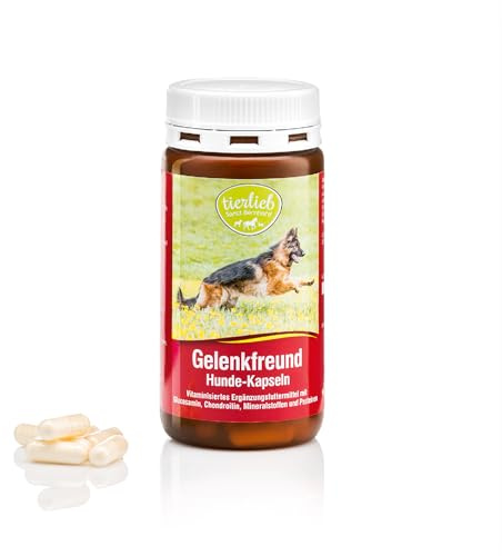 tierlieb Gelenkfreund Hunde-Kapseln mit Calcium, Magnesium, Glucosamin & Chondroitin 130 Kapseln