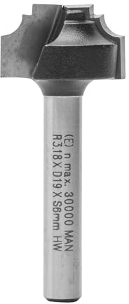 ENT 13185 Nutenprofilfräser HW, Schaft (S) 6 mm, Durchmesser (D) 19,05 mm, NL 11,11 mm, R 3,2 mm, SL 32 mm