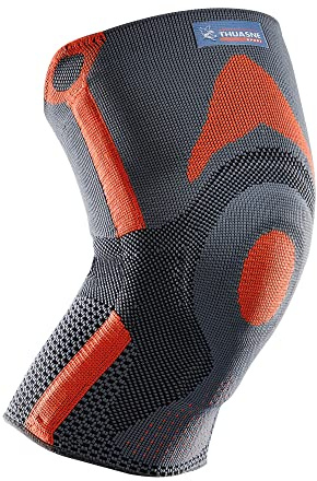 Thuasne Sport - Genouillère Rotulienne Renforcée -Tendinopathie, Instabilité Rotulienne Légère - Tricot Compressif - Indice de Maintien 3/5 - Dispositif Médical CE - Taille L