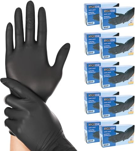 FRANZ MENSCH 1000 Stück, Nitrilhandschuhe, XL, blau, Nitril, puderfrei | Safe Light, reißfest, latexfrei, Einweghandschuhe, Gummihandschuhe, disposable gloves, Hygiene, Pflege, Reinigung