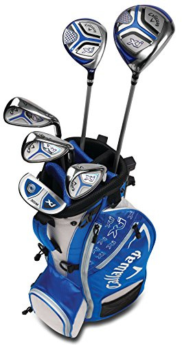 Callaway Package Set X 2 Lot de 6 pièces (Junior, Main Gauche, Bleu) Enfant, 6 Clubs + 1 Stand Bag