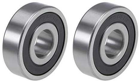 sourcing map 2Stk. 6303-2RS Kugellager Rillenkugellager Z2 Doppelt Versiegelt Chromstahl 17mm x 47mm x 14mm Bearing Rollenlager für Skateboard 3D Drucker Roller Inline Skates
