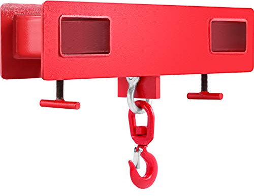 VEVOR Gancho de Carga para Carretilla Elevadora, Capacidad de 2000 kg Ganchos Cargadores para Carretilla, Ancho x Altura 26 x 8 Grúa de Elevación de Cabrestante, Tamaño del Gancho 8,1 x 3 - 4