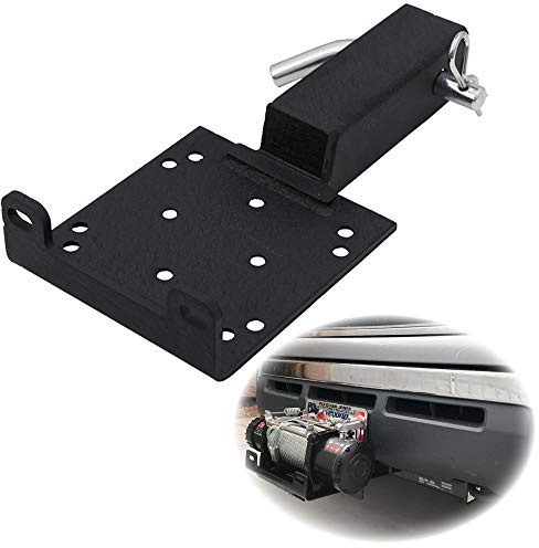 ELITEWILL Placa de Montaje Universal para cabrestante de Remolque Receptor de 2 Pulgadas para ATV UTV Soporte de Montaje de cabrestante