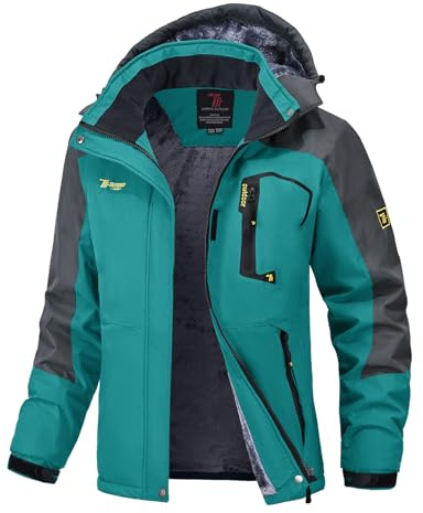donhobo Damen Jacken Fleecejacke Winterjacke Wasserdicht Atmungsaktiv Verdickt Warm Winddicht Softshelljacke Outdoor Funktionsjacke mit Abnehmbare Kapuzen