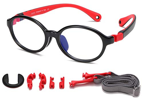 DUCO Blue Light Blocking Glasses for Kids Boys Girls Gaming Computer Glasses for Kids Age 5-10 K026