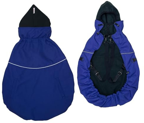 manduca by MaM® > Tragecover Flex < warmes & wasserdichtes Cover für Babytragen, einfach anzulegen (Winter Deluxe Navy)