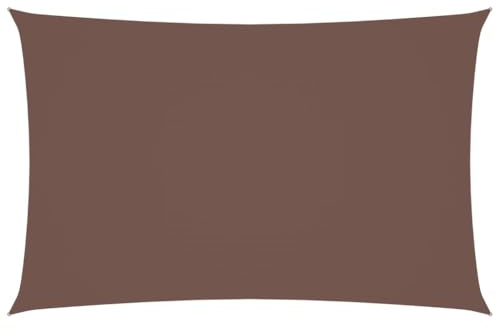 vidaXL Parasole a Vela Ombra Tenda da Sole Elegante Moderna Anti UV Giardino Frangisole Terrazza Balcone Oxford Rettangolare 2x5 m Marrone