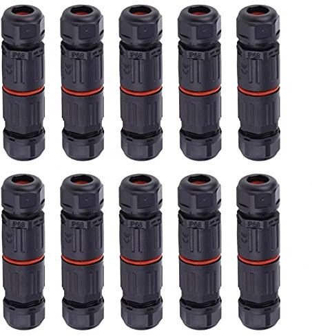 WZCXYX 10 PCS Ip68 Cavo Elettrico Impermeabile Cavo Elettrico 3pin Connettore Outdoor Plug Socket Micro Connettore USB Connettore Dritto Elettrico