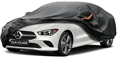 Kayme Autoabdeckung Wasserdicht Atmungsaktiv Passend für 2013-22 Mercedes-Benz CLA(C118 C117),Vollgarage Autoplane für Sonne Staub Schutz,Auto Abdeckplane Faltgarage Abdeckung(3-7 Tage liefern)