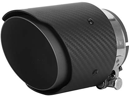 Auspuffrohr Bon Fibre 80 Mm Einlass 101 Mm Auslass Endstück Kehle Gerade Seite Matte Spitze Fit Carbon Gerade Seite für CX5 CX4 Mazda(Alles mattschwarz)