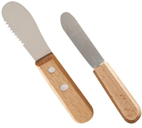 iplusmile Käseschneider Mit Holzgriff Käsespatel Marmeladenstreicher Und Butterspatel Für Küche Haushaltsaccessoire Zum Schneiden Und Streichen