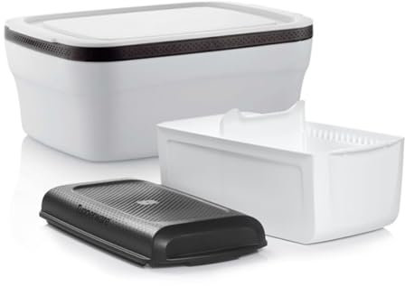 Tupperware BreadSmart & BreadSmart Large SET - Das Original aus dem TV - Brotkasten inkl. praktischem Box-Trenner - Backwaren bleiben länger frisch - weniger Abfälle