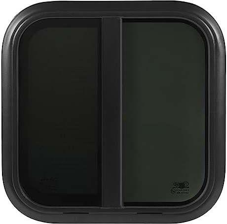 Doact Wohnmobil-Fenster, 600 X 600 Mm, Aluminiumlegierung, Gummi, Wohnmobil-Schiebefenster, Wohnmobil-Tür, Fenster-Ersatz mit Schrauben für Wohnwagen, Anhänger, Wohnmobil (Für