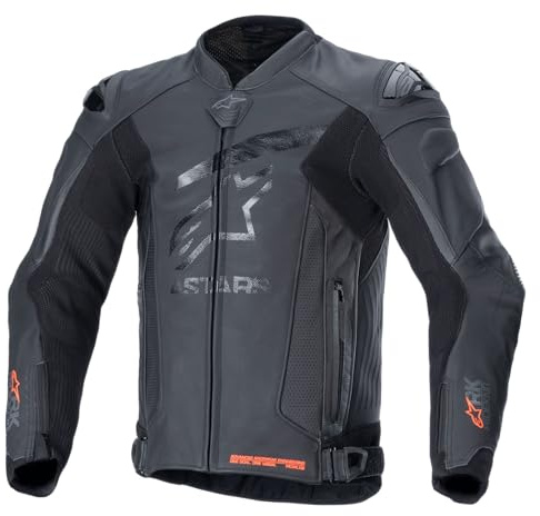 Alpinestars GP Plus R V4 Rideknit perforierte Motorrad Lederjacke, schwarz, 54