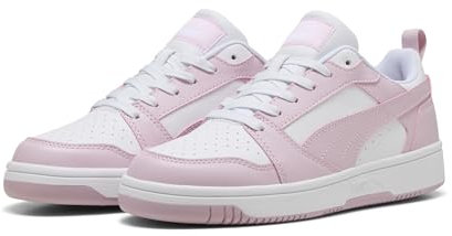 PUMA Rebound V6 Low Unisex Sneaker, Puma White Rose Mauve, 42.5 EU