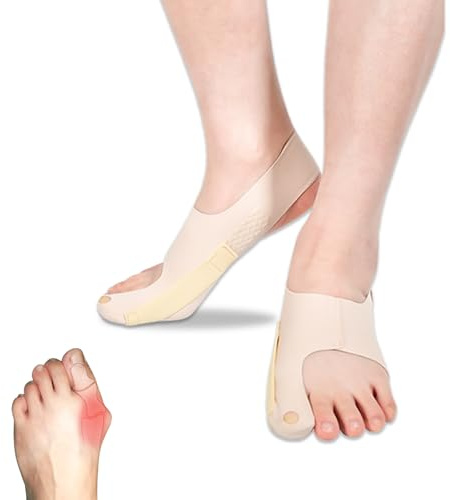KUBDPQOR Hallux Valgus Korrektur, 2 Stück Hallux Valgus Schiene, Rutschfester Bunion Zehenspreizer, Hallux Valgus Schuhe Damen, Mann, Bunion Corrector für Tag/Nacht Unterstützung(L)