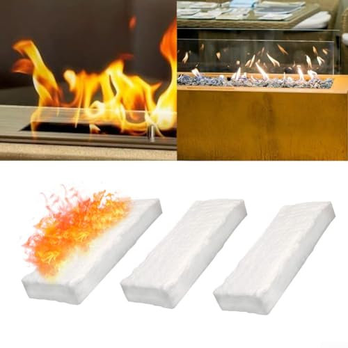 3 Stück Kamin-Sicherheitsdecke, Kalzium-Magnesium-Silikat-Fasern, feuerfeste Isolierdecke, für Kamine, Kamin (30 x 10 x 2,5 cm)