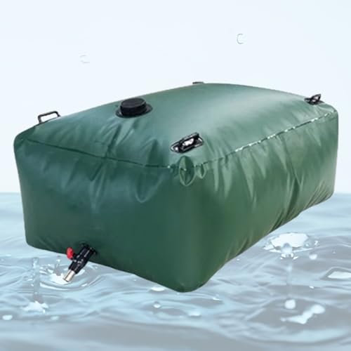 Wasserbehälter mit Hahn, Wasserspeicherblase, Wasserbehälter Faltbar for Dürreresistenz, Notwasser, Brandschutz, Landwirtschaftliche Bewässerung(1000L/264Gal)