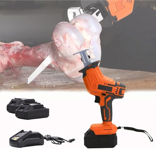 Genérico Sierra EléCtrica para Huesos Sierra Sable con BateríA Sierra Alternativa InaláMbrica Sierra Sable Puede Cambiar RáPidamente La Hoja De Sierra Ideal para Cortar Madera Y Metal,04,2 Batteries