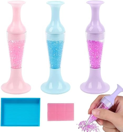 FFWTPY Vasenform Diamant Painting Stift Set Diamantmalerei Werkzeug Bohrer Stift Strass Applikator Diamond Painting Zubehör