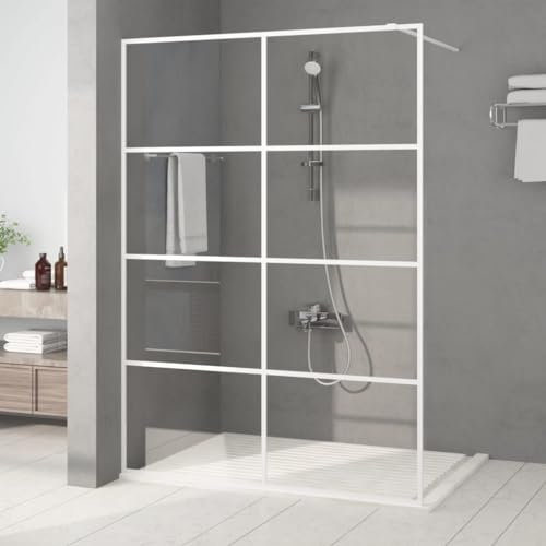 Xichuzi Duschwand für Begehbare Dusche Wei? 140x195 cm ESG-Klarglas, Duschrückwand, Duschabtrennung, Glaswand Dusche, Duschglaswand, Duschtrennwand - 152144