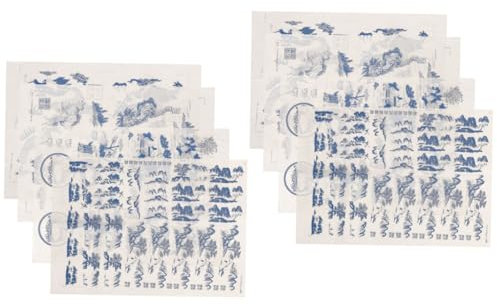 NUOBESTY 2 Sätze Unterglasuraufkleber Aus Keramik Töpfertransferpapier Aufkleberpapier Unterglasur-Keramik-Transfer Übertragungspapier Unterglasurtransfer Vinyl-transferpapier 4 Blätter * 2