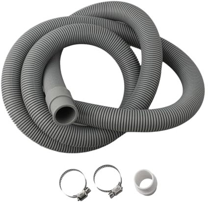 Kit de rallonge de tuyau de vidange for tuyau de vidange de lave-linge et lave-vaisselle, colliers de serrage blancs, accessoires for appareils électroménagers Pour Machine à Laver Et Lave-Vaisselle(1