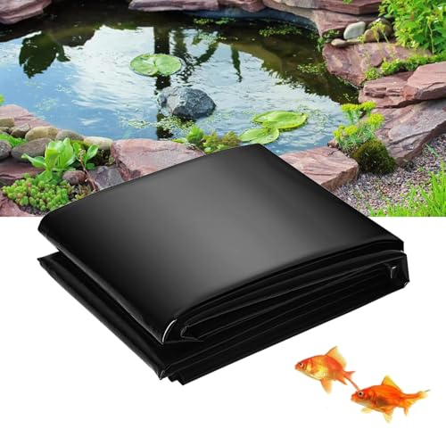 Gguwug bache epdm 14X14m Liner Bassin Piscine, à Membrane renforcée Film d'étang, Housse d'étang, Bassin de Jardin extérieur étangs et étangs de carpes koï résistant à la déchirure