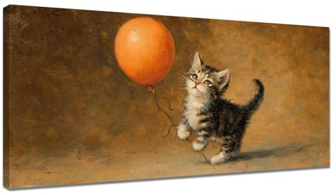 Paint by Numbers for Adults Cat, Balloon Paint by Numbers Kits, DIY Hobbies for Adults Women Painting with Paintbrushes and Acrylic Pigment, Painting by Number for Gifts, Home Decor (20x40Inch) Y3-629