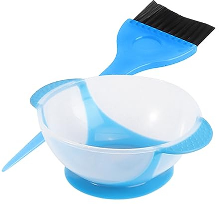 Hemobllo Kit Profesional de Cuencos y Brochas para Teñir el Cabello con Diseño Grueso y Fácil de Limpiar, Set de Plástico y Nylon para Coloración en Salones