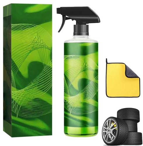 Clean Car Tire Spray,2-in-1 Polish Tires Foam Cleaner,Long-Lasting High Gloss Cleaner and Protectant,Powerful Wheel and Tires Foams Spray