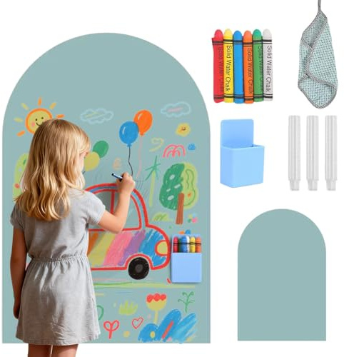 Magnettafel Kinderzimmer,Riesen Magnetwand selbstklebend, magnettafel kinder 100x80cm Komplettset mit Stiften & Box,Children's Magnetic Board, Kreativwand zum Malen & Spielen (Porzellanblau)