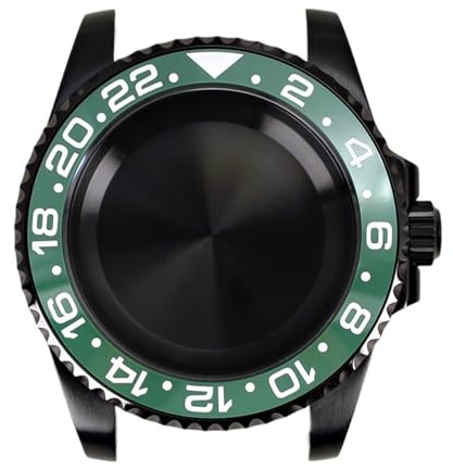 1 st 40 mm for klockfodral delar for Eta2824 PT5000 svart keramisk enkelriktad ram 20ATM(31)