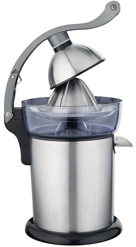 Spremiagrumi Elettrico Premium EVA KJ1043 - 130W con Leva Professionale – Acciaio Inox 304, Design Elegante, Estrazione Massima del Succo, Silenzioso e Facile da Pulire