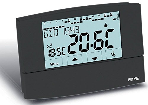 Cronotermostato digitale settimanale Zefiro Touch Screen colore antracite modello 1CRCR026A Perry