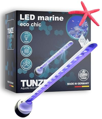 TUNZE LED marine eco chic I LED-Leuchte für Korallenwachstum I Aquarienleuchte für Salzwasseraquarien I inkl. Magnet Holder I Optimal als Unterwasser Korallenlicht & Beleuchtung für Becken