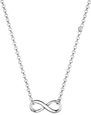 Elli Damen-Halskette mit Anhänger Infinity Diamant silber 925 0,02 Karat