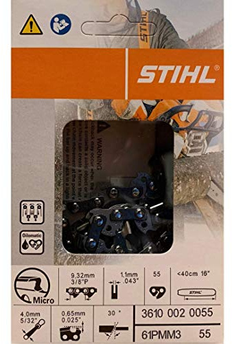 Stihl 61PMN3 55 Chainsaw Chain for 16 Bar, 3/8P Pitch.043 Gauge