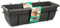 Acan Tradineur Jardinière de balcon avec soucoupe intégrée et support métallique, en plastique, 12 litres, 17 x 60 x 19,5 cm, anthracite