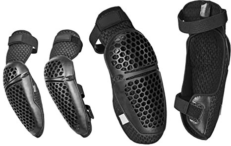 HGTRH Motorrad Knieschützer, Motorrad Knieprotektoren, Knieschoner Motocross Knieprotektoren Motocross Verstellbare Knie Schutz Und Ellenbogenschützer Erwachsene Motorrad Schutzausrüstung, 4 Pcs