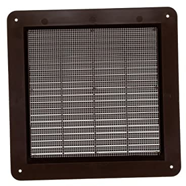 Vent Systems 250 x 250 mm / 9.84 x 9.84 Inch - Brown Air Vent Cover - Air Vent Louver - Grill Cover - Built-in Insect Screen - Without Flange - HVAC Vents for Bathroom, Home Office, Kitchen