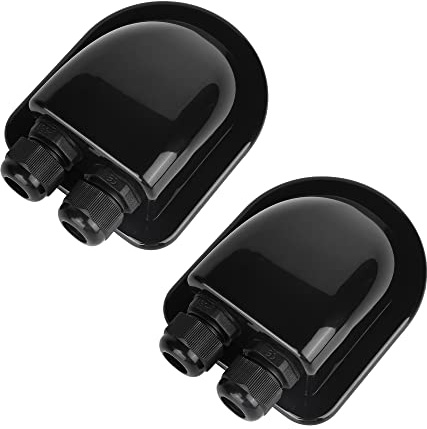 Kabelgenomföring för Kabel,Vegena 2 Stycken Husbil Dubbelkabel ABS,Vattentät Kabelgenomföring för Husbil, husvagn, Båt, Sat-System Och Luftkonditionering,för Kabelytterdiameter 3–12 mm(Svart)