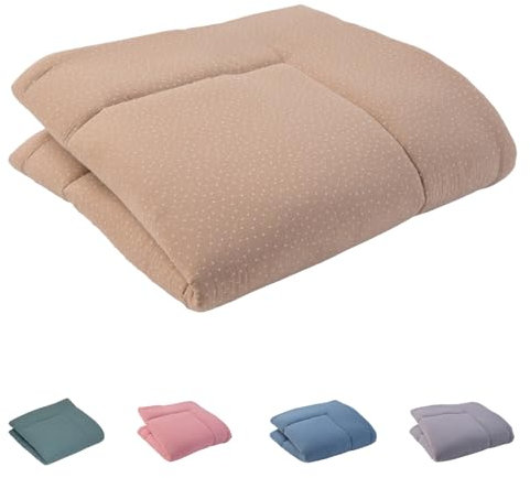ULLENBOOM® Baby Krabbeldecke 100x100 cm gepolstert Musselin Sand (Made in EU) - Krabbeldecke für Baby mit 100% OEKO-TEX Baumwolle, ideal als Babydecke, Laufgittereinlage & Spieldecke