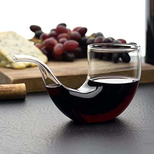 CKB Ltd Jumbo Port Sipper Glass 250ml Grandi Dimensioni Il Big One Tubo Sorseggiando Porta Bicchiere da vino Bicchieri Regalo Bere